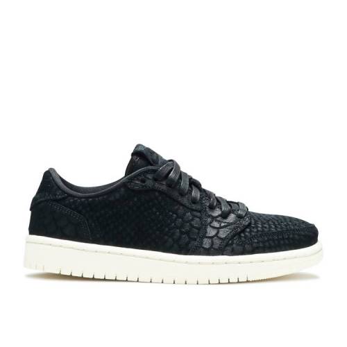 【 AIR JORDAN WMNS JORDAN 1 RETRO LOW 'BLACK PYTHON' / BLACK BLACK SAIL 】 ナイキ 黒色 ブラック エアジョーダン スニーカー レディース