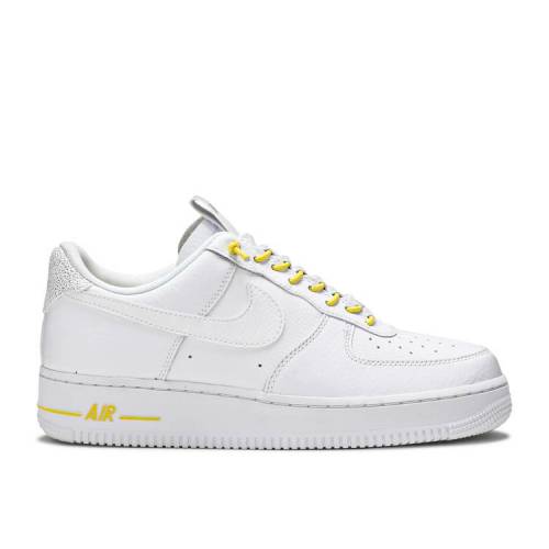【 NIKE WMNS AIR FORCE 1 '07 LUX 'WHITE REFLECTIVE' / WHITE CHROME YELLOW BLACK WHITE 】 白色 ホワイト 黄色 イエロー 黒色 ブラック エアフォース スニーカー レディース ナイキ