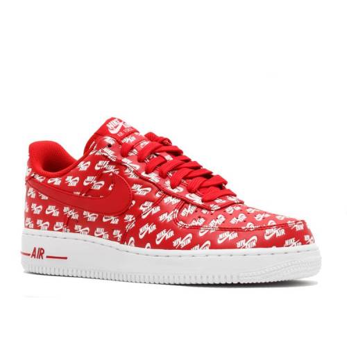 楽天市場 ナイキ Nike ロゴ 赤 レッド 白色 ホワイト エアフォース All Red スニーカー メンズ Red Nike 1 Low 07 Qs Over Logo White スニケス