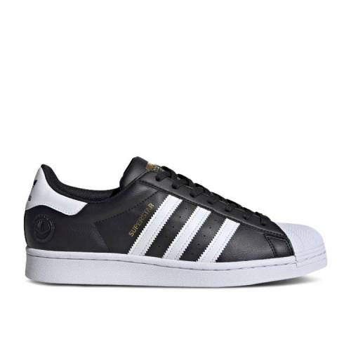 【 ADIDAS SUPERSTAR VEGAN 'CORE BLACK' / CORE BLACK CLOUD WHITE GOLD 】 アディダス スーパースター コア 黒色 ブラック 白色 ホワイト ゴールド スニーカー メンズ｜スニケス