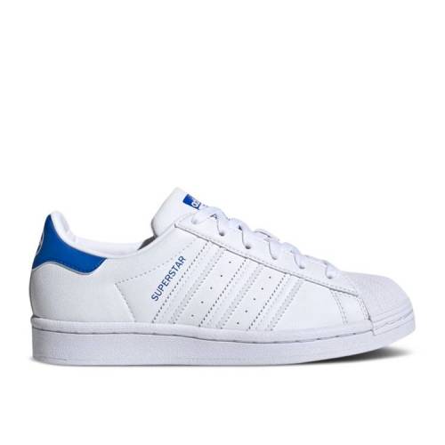 【 ADIDAS SUPERSTAR J 'WHITE BLUE' / CLOUD WHITE CLOUD WHITE BLUE 】 アディダス スーパースター 白色 ホワイト 青色 ブルー ジュニア キッズ ベビー マタニティ スニーカー｜スニケス
