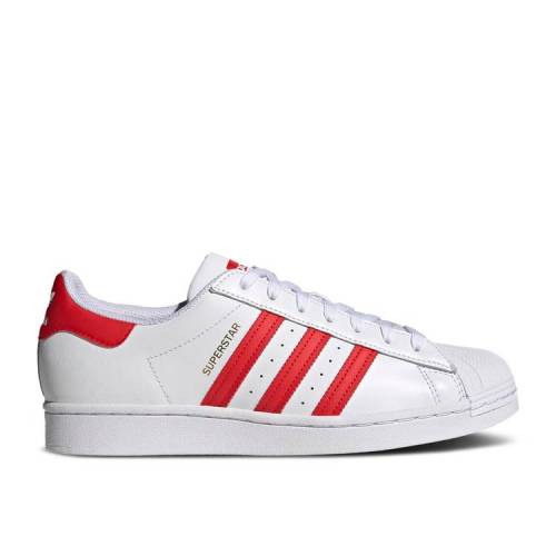 【 ADIDAS SUPERSTAR 'WHITE VIVID RED' / CLOUD WHITE VIVID RED GOLD 】 アディダス スーパースター 白色 ホワイト 赤 レッド ゴールド スニーカー メンズ