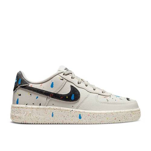 【 NIKE AIR FORCE 1 LV8 3 GS 'PAINT SPLATTER - LIGHT BONE' / LIGHT BONE SAIL BLACK 】 黒色 ブラック エアフォース ジュニア キッズ ベビー マタニティ スニーカー ナイキ｜スニケス
