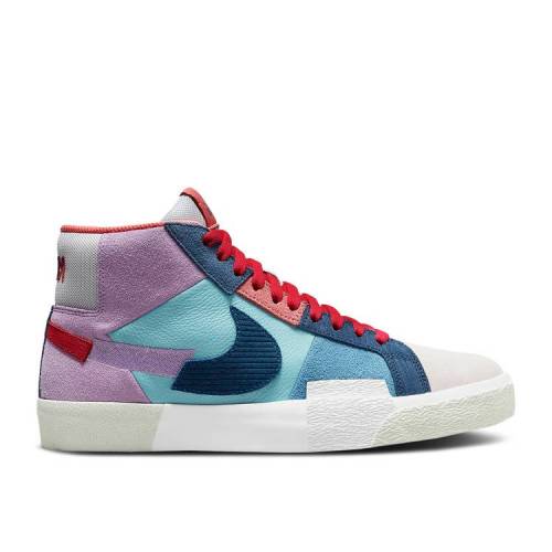 【 NIKE ZOOM BLAZER MID PREMIUM SB \u0027MOSAIC PACK - MULTI\u0027 / LILAC COPA DUTCH BLUE COURT BLUE 】 望遠レンズ ブレイザー ミッド 割り増し金 エスビー 青み 青色 厚地の外套 スニーカー メンズ ナイキ