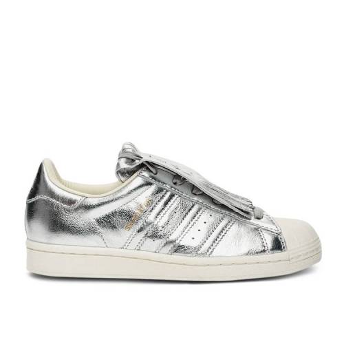 【 ADIDAS WMNS SUPERSTAR FRINGE 'SILVER METALLIC' / SILVER METALLIC SILVER METALLIC 】 アディダス スーパースター 銀色 シルバー スニーカー レディース｜スニケス