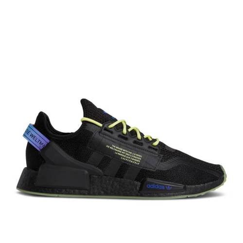 【 ADIDAS NMD_R1 V2 BLACK SONIC INK / CORE BLACK PULSE YELLOW SONIC 】 アディダス コア 黒色 ブラック 黄色 イエロー スニーカー メンズ