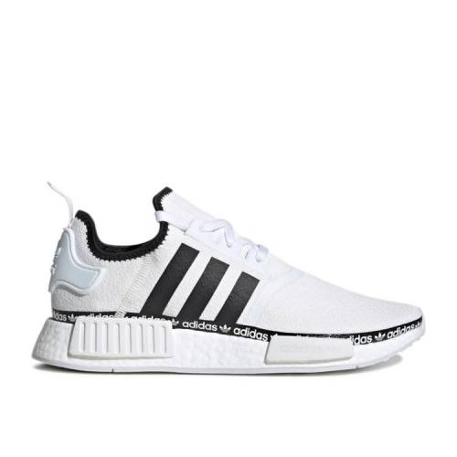 【 ADIDAS NMD_R1 LOGO STRIP - CLOUD WHITE / CLOUD WHITE CORE BLACK CLOUD 】 アディダス 白色 ホワイト コア 黒色 ブラック スニーカー メンズ