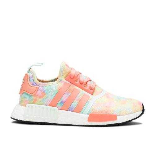 【 ADIDAS WMNS NMD_R1 'TIE-DYE' / SUPPLIER COLOUR CHALK CORAL DASH 】 アディダス 'TIEDYE' スニーカー レディース