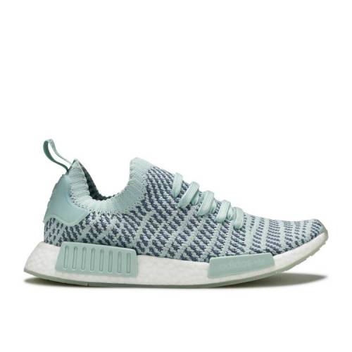 【 ADIDAS WMNS NMD_R1 STLT PRIMEKNIT 'ASH GREEN' / ASH GREEN RAW STEEL FOOTWEAR 】 アディダス 緑 グリーン 銀色 スチール スニーカー レディース