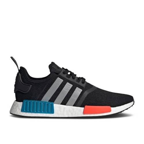 【 ADIDAS NMD_R1 'BLACK SOLAR RED' / CORE BLACK SILVER METALLIC SOLAR 】 アディダス コア 黒色 ブラック 銀色 シルバー スニーカー メンズ