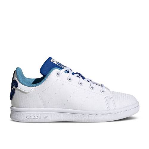 【 ADIDAS STAN SMITH PRIMEBLUE J \'OCTOPUS\' / CLOUD WHITE CLOUD WHITE ROYAL 】 アディダス 白色 ホワイト スタンスミス ジュニア キッズ ベビー マタニティ スニーカー