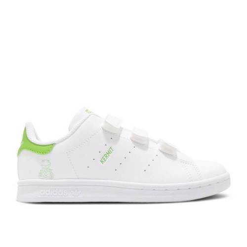 【 ADIDAS THE MUPPETS X STAN SMITH LITTLE KID 'KERMIT FROG' / CLOUD WHITE PANTONE CLOUD WHITE 】 アディダス 白色 ホワイト スタンスミス ジュニア キッズ ベビー マタニティ スニーカー｜スニケス