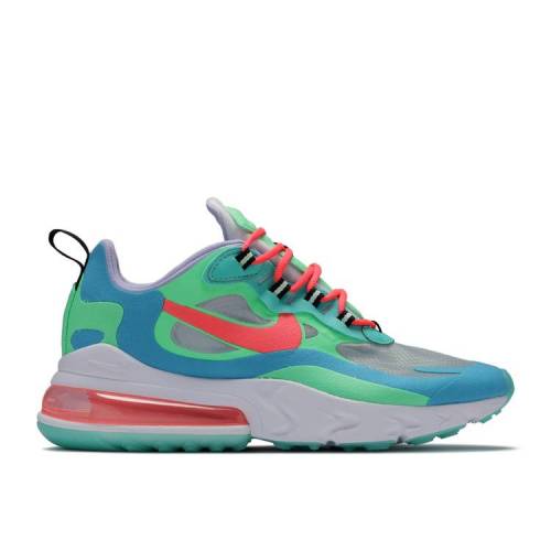 【 NIKE WMNS AIR MAX 270 REACT 'ELECTRO GREEN LAGOON' / ELECTRO GREEN FLASH CRIMSON BLUE 】 マックス リアクト 緑 グリーン クリムゾン 青色 ブルー エアマックス スニーカー レディース ナイキ