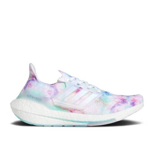 【 ADIDAS WMNS ULTRABOOST 21 \'TIE-DYE\' / CLOUD WHITE CLOUD WHITE MINT TON 】 アディダス 白色 ホワイト \'TIEDYE\' スニーカー レディース|スニケス
