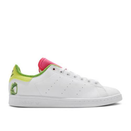 【 ADIDAS THE MUPPETS X STAN SMITH \u0027KERMIT FROG - PINK TONGUE\u0027 / CLOUD WHITE CLOUD WHITE PANTONE 】 アディダス サクラ色 白いこと 白いこと 姿勢為損ない スニーカー メンズ