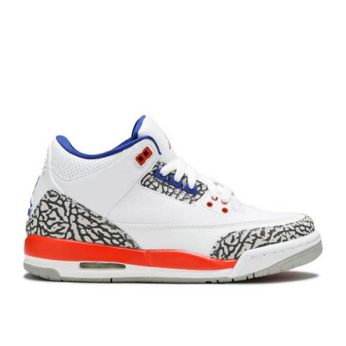 【 AIR JORDAN JORDAN 3 RETRO GS 'KNICKS' / WHITE OLD ROYAL UNIVERSITY 】 ナイキ 白色 ホワイト エアジョーダン ジュニア キッズ ベビー マタニティ スニーカー|スニケス