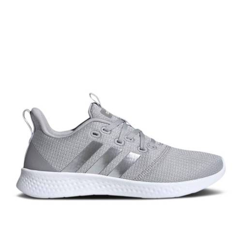 【 ADIDAS WMNS PUREMOTION \u0027GREY SILVER METALLIC\u0027 / GREY TWO SILVER METALLIC CLOUD 】 アディダス しろがね色 しろがね色 薄墨色 薄墨色 スニーカー レディース