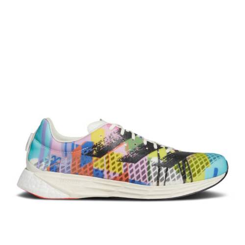 【 ADIDAS ADIZERO PRO \u0027PRIDE PACK - LOVE UNITES\u0027 / OFF WHITE CORE BLACK LIGHT 】 アディダス アディゼロ 労働者階級 白いこと 白いこと 中核グループ 黒いこと 黒いこと スニーカー メンズ