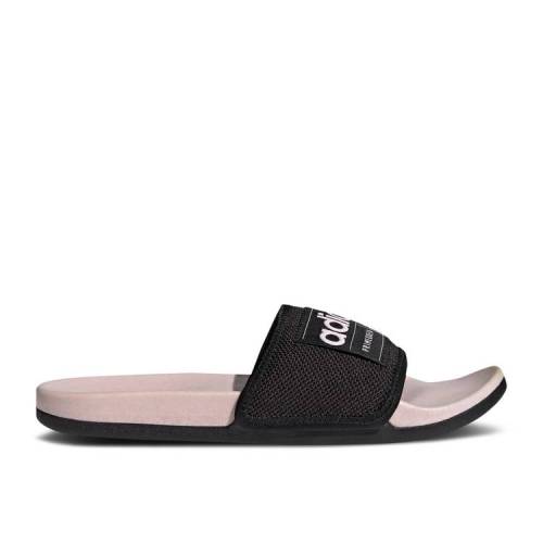 【 ADIDAS ADILETTE SLIDE \u0027BLACK CLEAR PINK\u0027 / CORE BLACK CLEAR PINK CORE BLACK 】 アディダス アディレッタ サンダル 中核グループ 黒いこと 黒いこと サクラ色 スニーカー メンズ