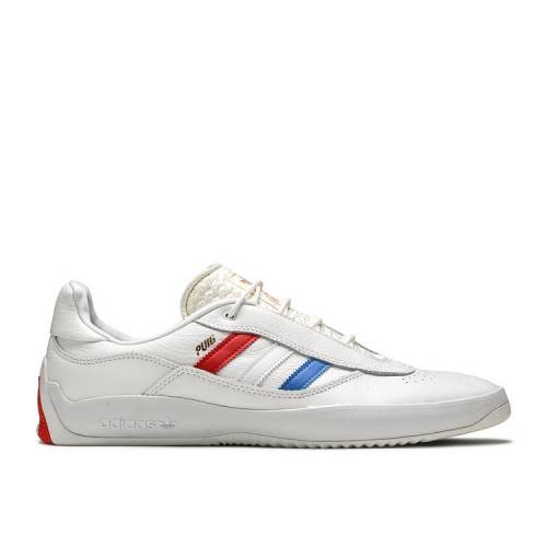 【 ADIDAS PUIG 'WHITE BLUE BIRD RED' / CLOUD WHITE BLUE BIRD VIVID RED 】 アディダス 青色 ブルー 白色 ホワイト 赤 レッド スニーカー メンズ｜スニケス