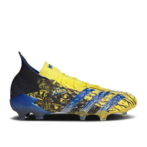 【 ADIDAS MARVEL X PREDATOR FREAK.1 FG 'WOLVERINE' / BRIGHT YELLOW BLUE CORE BLACK 】 アディダス プレデター 黄色 イエロー 青色 ブルー コア 黒色 ブラック スニーカー メンズ画像
