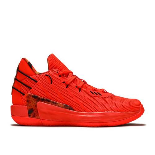 【 ADIDAS DAME 7 'FIRE INSIDE' / SOLAR RED CORE BLACK YELLOW 】 アディダス 赤 レッド コア 黒色 ブラック 黄色 イエロー スニーカー メンズ|スニケス