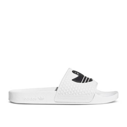 【 ADIDAS MARK GONZALES X SHMOOFOIL SLIDE \u0027WHITE BLACK\u0027 / CLOUD WHITE CORE BLACK CLOUD 】 アディダス サンダル 白いこと 白いこと 中核グループ 黒いこと 黒いこと スニーカー メンズ メンズ靴-スニーカー