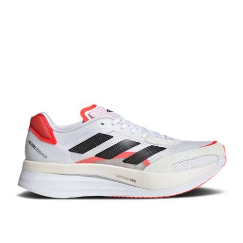 【 ADIDAS ADIZERO BOSTON 10 \u0027SOLAR RED\u0027 / CLOUD WHITE CORE BLACK SOLAR RED 】 アディダス アディゼロ 豆の町 白いこと 白いこと 中核グループ 黒いこと 黒いこと 赤 赤いこと スニーカー メンズ