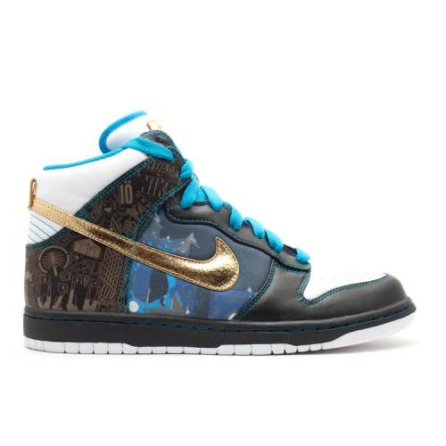 【 NIKE DUNK HIGH DUBAI / BLACK WHITE GOLD LEAF 】 ダンク ハイ 黒色 ブラック 白色 ホワイト ゴールド ダンクハイ スニーカー メンズ ナイキ