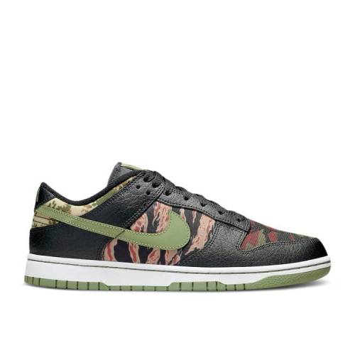 【 NIKE DUNK LOW SE BLACK MULTI-CAMO / BLACK OIL GREEN WHITE TOTAL 】 ダンク 黒色 ブラック 緑 グリーン 白色 ホワイト ダンクロー MULTICAMO スニーカー メンズ ナイキ