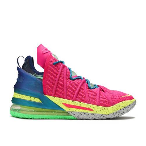 【 NIKE LEBRON 18 LOS ANGELES BY NIGHT / PINK PRIME MULTI COLOR 】 レブロン ピンク ロサンゼルス スニーカー メンズ ナイキ