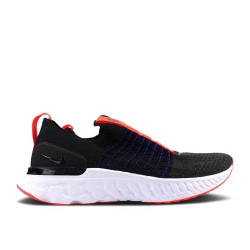 【 NIKE REACT PHANTOM RUN FLYKNIT 2 'BLACK BRIGHT CRIMSON' / BLACK BRIGHT CRIMSON WHITE 】 リアクト ラン フライニット 黒色 ブラック クリムゾン 白色 ホワイト スニーカー メンズ ナイキ