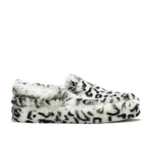 【 VANS SANDY LIANG X WMNS CLASSIC SLIP-ON PLATFORM \u0027FUXXY LEOPARD\u0027 / PAWS TRUE WHITE 】 バンズ 古典派音楽 スリッポン 白いこと 白いこと スニーカー レディース ヴァンズ