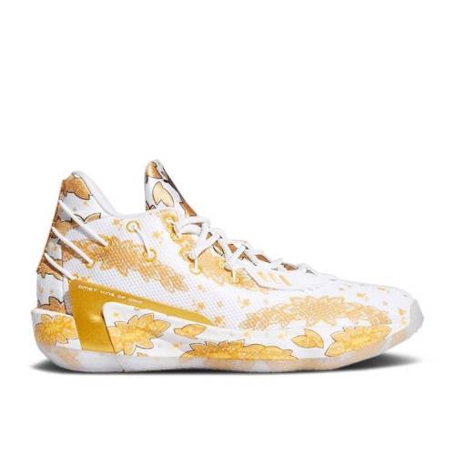 【 ADIDAS RIC FLAIR X DAME 7 'WHITE GOLD METALLIC' / CLOUD WHITE GOLD METALLIC CORE 】 アディダス ゴールド 白色 ホワイト コア スニーカー メンズ|スニケス