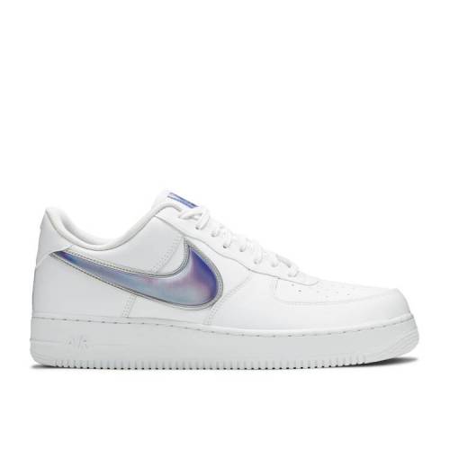 【 NIKE AIR FORCE 1 LOW \'OVERSIZED SWOOSH\' / WHITE RACER BLUE 】 白色 ホワイト 青色 ブルー エアフォース スニーカー メンズ ナイキ