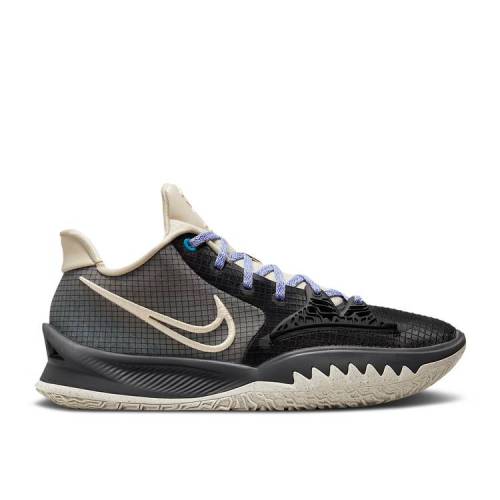 【 NIKE KYRIE LOW 4 'BLACK RATTAN' / BLACK DARK SMOKE GREY CYBER TEAL 】 カイリー 黒色 ブラック 灰色 グレー スニーカー メンズ ナイキ