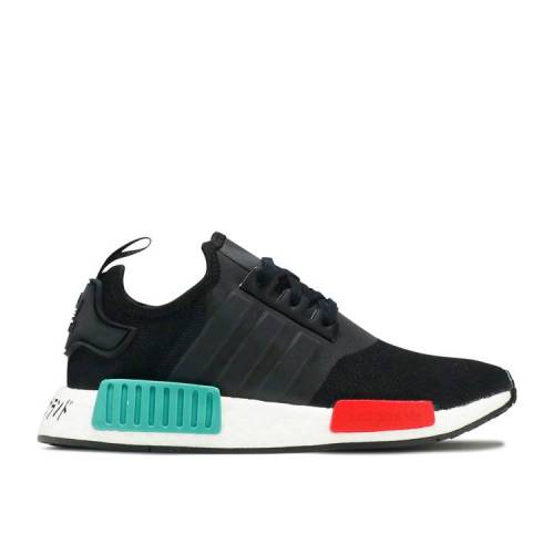 【 ADIDAS NMD_R1 J 'FUTURISTIC - BLACK' / CORE BLACK GLORY GREEN LUSH RED 】 アディダス コア 黒色 ブラック 緑 グリーン 赤 レッド ジュニア キッズ ベビー マタニティ スニーカー|スニケス