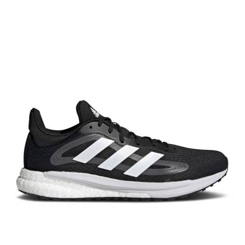 【 ADIDAS SOLARGLIDE 4 'BLACK WHITE' / CORE BLACK CLOUD WHITE GREY FIVE 】 アディダス コア 黒色 ブラック 白色 ホワイト 灰色 グレー スニーカー メンズ｜スニケス