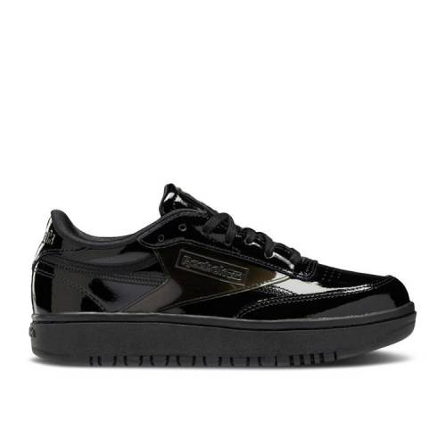 【 REEBOK CARDI B X WMNS COATED CLUB C DOUBLE 'TRIPLE BLACK' / BLACK BLACK BLACK 】 リーボック クラブ 黒色 ブラック スニーカー レディース