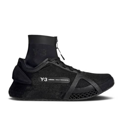 【 ADIDAS Y-3 RUNNER 4D IOW HIGH \u0027BLACK\u0027 / BLACK BLACK CORE WHITE 】 アディダス ご機嫌 黒いこと 黒いこと 中核グループ 白いこと 白いこと スニーカー メンズ