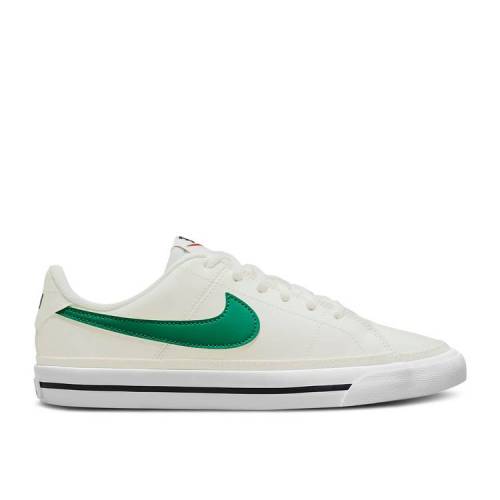 【 NIKE COURT LEGACY GS 'SAIL GREEN NOISE' / SAIL BLACK GUM LIGHT BROWN GREEN 】 コート レガシー 緑 グリーン 黒色 ブラック 茶色 ブラウン ジュニア キッズ ベビー マタニティ スニーカー ナイキ｜スニケス