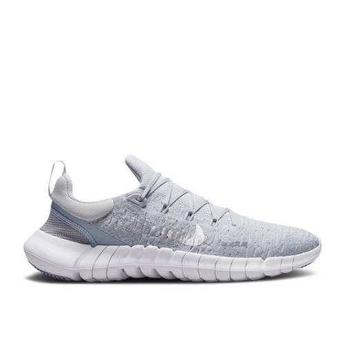 【 NIKE WMNS FREE RUN 5.0 \u0027PURE PLATINUM METALLIC SILVER\u0027 / PURE PLATINUM GHOST METALLIC 】 無償性 幽客 プラチナム 純一無雑 スニーカー レディース ナイキ