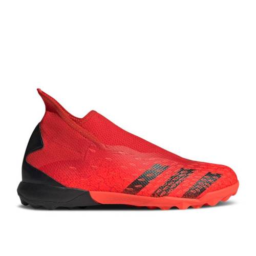 【 ADIDAS PREDATOR FREAK.3 LACELESS TF 'DEMONSCALE - SOLAR RED' / RED CORE BLACK SOLAR RED 】 アディダス プレデター 赤 レッド コア 黒色 ブラック スニーカー メンズ
