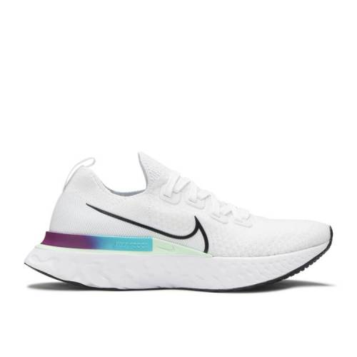 【 NIKE WMNS REACT INFINITY RUN FLYKNIT \u0027WHITE OMBRE\u0027 / WHITE VAPOR GREEN ORACLE AQUA 】 リアクト 幽客 飛球編み物 白いこと 白いこと 緑 緑であること アクア スニーカー レディース ナイキ