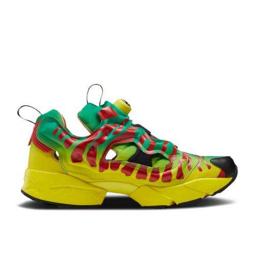 【 REEBOK JURASSIC PARK X INSTAPUMP FURY OG 'TOUR VEHICLES' / GOAL GREEN LEGACY RED BLACK 】 リーボック パーク 緑 グリーン レガシー 赤 レッド 黒色 ブラック インスタポンプフューリー スニーカー メンズ|スニケス