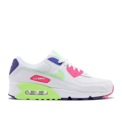 【 NIKE WMNS AIR MAX 90 'WHITE INDIGO BURST VOLT' / WHITE INDIGO BURST PINK BLAST 】 マックス 藍色 インディゴ バースト 白色 ホワイト ピンク ブラスト エアマックス スニーカー レディース ナイキ