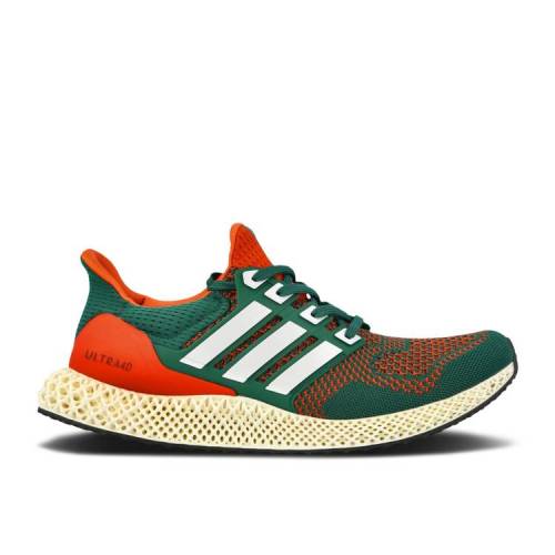 【 ADIDAS ULTRA 4D 'MIAMI HURRICANES' / COLLEGIATE GREEN FOOTWEAR WHITE 】 アディダス ウルトラ 緑 グリーン 白色 ホワイト 'マイアミ ハリケーンズ' スニーカー メンズ|スニケス