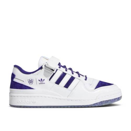 【 ADIDAS DONOVAN MITCHELL X FORUM LOW \u0027COLLEGIATE PURPLE\u0027 / CLOUD WHITE COLLEGIATE PURPLE 】 アディダス 討論会 白いこと 白いこと 紫 パープル スニーカー メンズ メンズ靴-靴