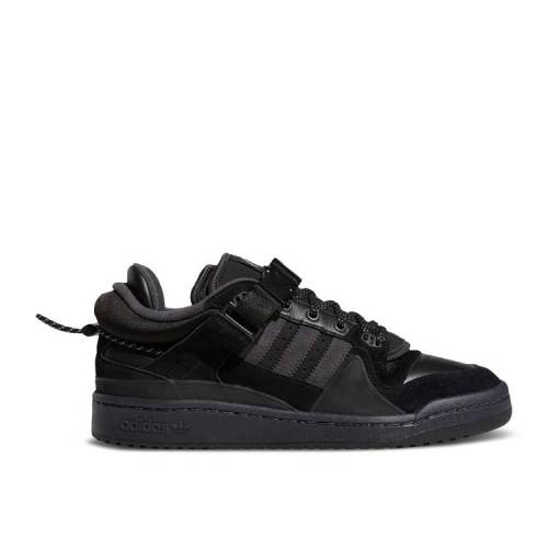 【 ADIDAS BAD BUNNY X FORUM BUCKLE LOW 'BACK TO SCHOOL' / CORE BLACK CORE BLACK CORE BLACK 】 アディダス フォーラム バックル コア 黒色 ブラック スニーカー メンズ