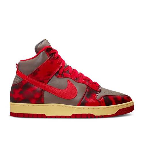 【 NIKE DUNK HIGH 1985 \u0027ACID WASH\u0027 / UNIVERSITY RED CHILE RED 】 ダンク ご機嫌 赤 赤いこと ダンクハイ スニーカー メンズ ナイキ スニーカー-メンズ靴-靴